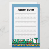 Papeterie Tour de Maisy et d'amis sur le train vert (Devant / Derrière)