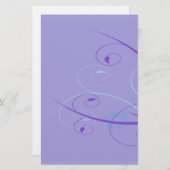 Papeterie tourbillon floral pourpre (Devant / Derrière)