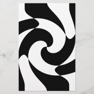 Papeterie Tourbillons noirs et blancs