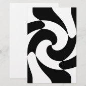 Papeterie Tourbillons noirs et blancs (Devant / Derrière)