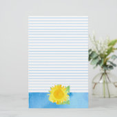 Papeterie Tournesol Aquarelle Peinture Bleu Lined (Debout devant)