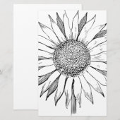 Papeterie Tournesol illustré (Devant / Derrière)