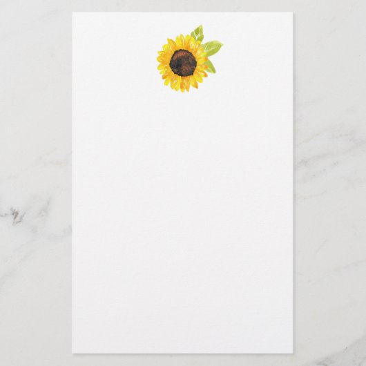 Papeterie Tournesol Peint À La Main (Devant)