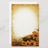 Papeterie Tournesols et papillons (Devant / Derrière)