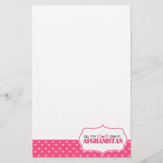 Papeterie Tous mes x et o sont en Afghanistan (Devant)