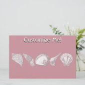 Papeterie Tout Coquillage Couleur Dessiné À La Main (Debout devant)