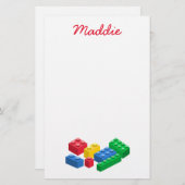 Papeterie Toy building briques enfants colorés (Devant / Derrière)