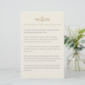 Papeterie Traditional Latin Mass Dress Code Insert (Debout devant)