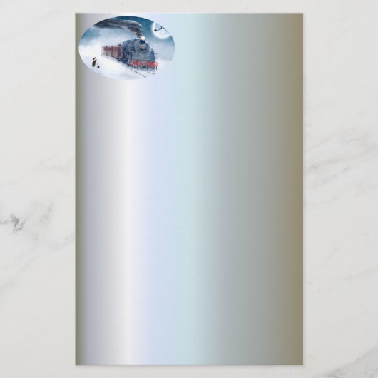 Papeterie Train de minuit de Noël avec la fille et le Père (Devant)