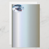 Papeterie Train de minuit de Noël avec la fille et le Père (Devant / Derrière)