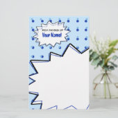 Papeterie tramée bleue d'art de bruit (Debout devant)