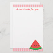 Papeterie Tranche mignonne de pastèque (Devant / Derrière)