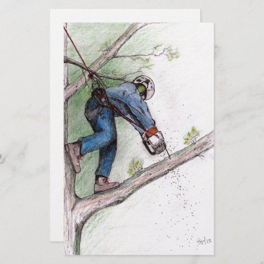 Papeterie Tree Surgeon Arborist (Devant / Derrière)