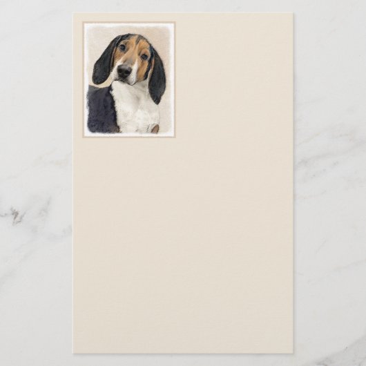 Papeterie Treeing Walker Coonhound Peinture - Art original (Devant)