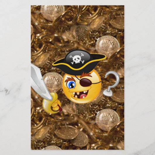 Papeterie trésor pirate emoji (Devant)