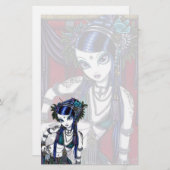 Papeterie tribale de danseuse du ventre de fusion (Devant / Derrière)