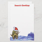 Papeterie Tricératops Noël (Devant / Derrière)