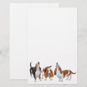 Papeterie Trio de basset stationnaire (Devant / Derrière)