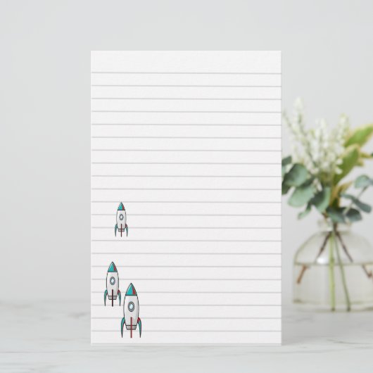Papeterie Trois bateaux et lignes de Rocket (Debout devant)