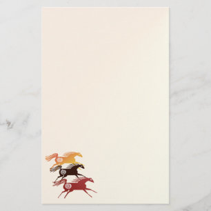 Papeterie Trois chevaux antiques 2STATIONERY