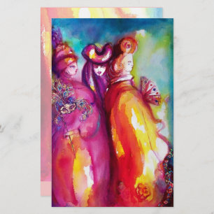 Papeterie TROISIÈME MASQUE, Boule de mascarade vénitienne