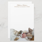 Papeterie Tropical Seashell Bordure papier d'écriture person (Devant / Derrière)