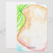 Papeterie tropicale à la main Mango aquarelle (Devant / Derrière)