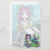 Papeterie tropicale d'art de sirène de "Lyra" (Devant / Derrière)