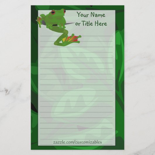 Papeterie tropicale de grenouille (Devant)