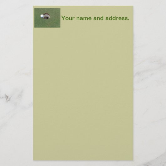 Papeterie Trou du terrain de golf (Devant)