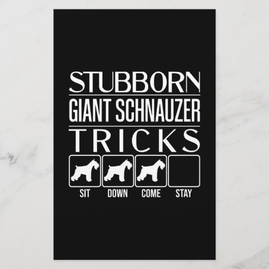 Papeterie Trucs de Schnauzer Géant Stubborn, Schna Géant Fun (Devant)