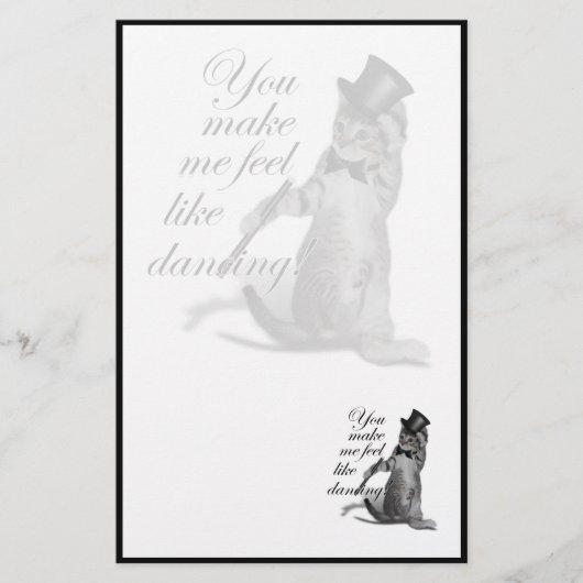 Papeterie Tu me fais sentir comme Danser ! Tap Chat de danse (Devant)