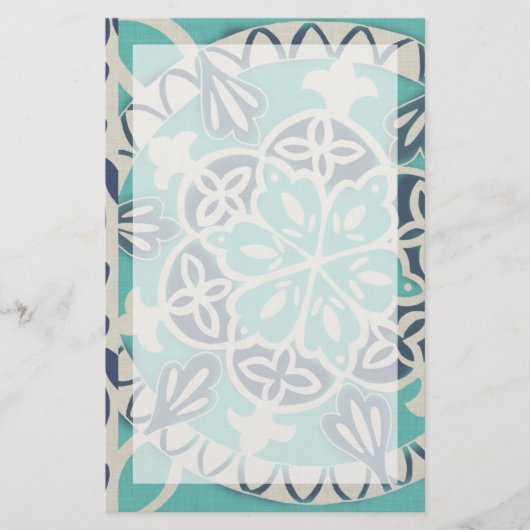 Papeterie Tuile bleue I de batik (Devant)