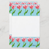 Papeterie : Tulipes (Devant / Derrière)
