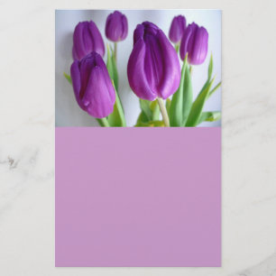Papeterie Tulipes pourpres