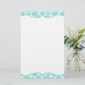 Papeterie turquoise d'impression de girafe (Debout devant)