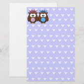 Papeterie twin owl princess (Devant / Derrière)