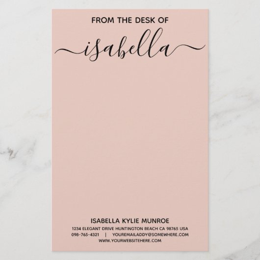 Papeterie Typographie élégante du bureau de votre nom (Devant)