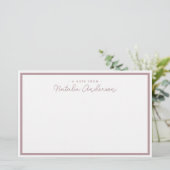 Papeterie Typographie minimale Décontracté Script Pastel Ros (Debout devant)