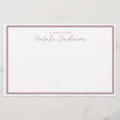 Papeterie Typographie minimale Décontracté Script Pastel Ros (Devant)