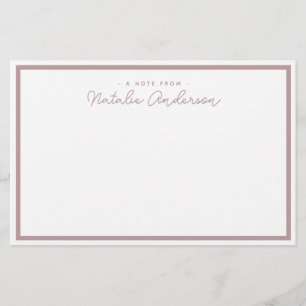 Papeterie Typographie minimale Décontracté Script Pastel Ros