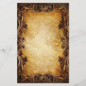 Papeterie typographie rustique mariage campagnard occidental (Devant)