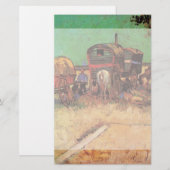 Papeterie Tziganes avec caravanes par Vincent van Gogh (Devant / Derrière)