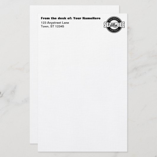 Papeterie U.S. Bataillon de construction de marine (Devant / Derrière)