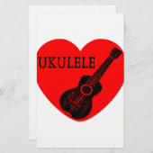 Papeterie Ukulele Love (Devant / Derrière)
