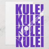 Papeterie Ukulele Violet (Devant / Derrière)
