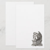 Papeterie Un ange endormi sur la pierre (Devant / Derrière)