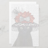 Papeterie Un chat noir avec un Casquette fabuleux (Devant / Derrière)