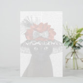 Papeterie Un chat noir avec un Casquette fabuleux (Debout devant)