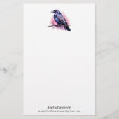 Papeterie Un Corbeau noir sur une branche (Devant)